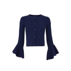 Milly Contrast Draped Sleeve Cardigan size S